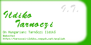 ildiko tarnoczi business card