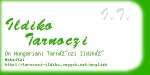 ildiko tarnoczi business card